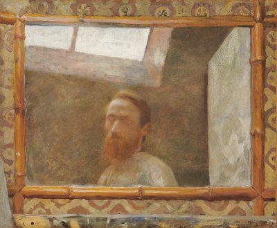 Autoportrét s bambusovým zrcadlem; Autoportrét s bambusovým zrcadlem, kolem roku 1890 od Edouard Vuillard