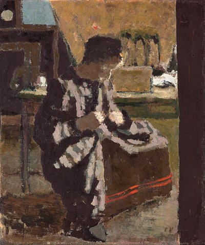 Šití; La couture, kolem roku 1893 od Edouard Vuillard