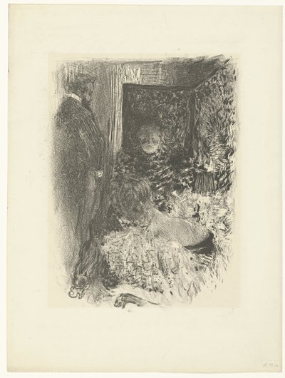 Twee vrouwen en man in verlicht interieur Intimité   1380364   cs       czech Successfully Translated  Original: Shono, from an untitled series of the fifty-three stations of the Tokaido Translat: Shono, from an untitled series of the fifty-three stations  od Edouard Vuillard