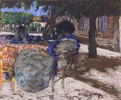 Pod stromy červeného pavilonu, 1905-07 (olej na plátně) od Edouard Vuillard