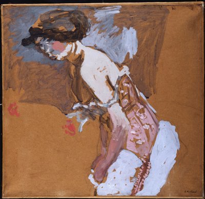 Žena v červeném korzetu od Edouard Vuillard