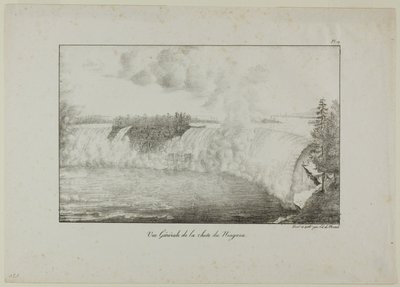 Pohled na Niagarské vodopády od Edouard de Montule