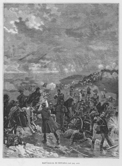Bitva o Novaru (rytina) od Edouardo Matania