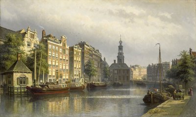 Singel, Amsterdam, při pohledu na mincovnu. od Eduard Alexander Hilverdink