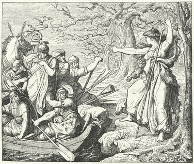 Římský vojevůdce Nero Claudius Drusus na řece Labi, 9 př. Kr od Eduard Bendemann