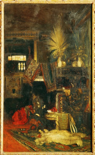 Malíř Hans Makart ve svém ateliéru ... (malba na plátně) od Eduard Charlemont