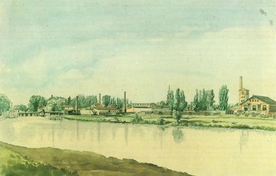 Němčina: Továrny Borsig v Moabitu od Eduard Gaertner