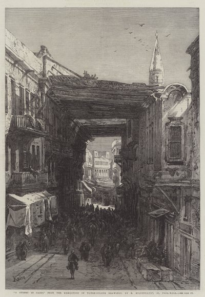 Ulice v Káhiře od Eduard Hildebrandt