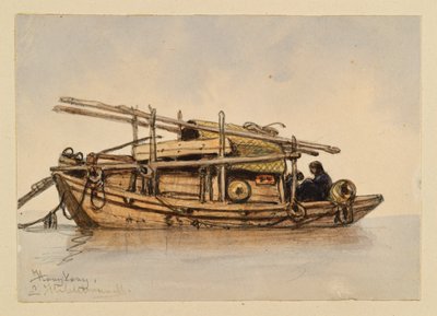 Loď z Hongkongu od Eduard Hildebrandt