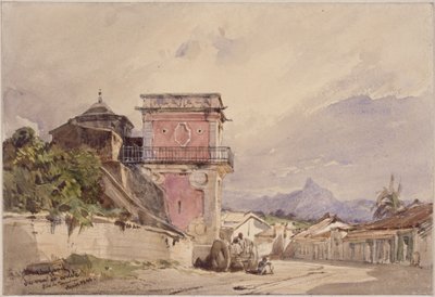 Fontána na ulici Rua do Conde. Rio de Janeiro od Eduard Hildebrandt