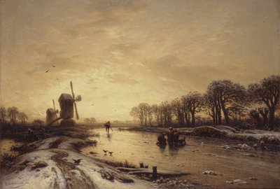 Spreewald v zimě od Eduard Hildebrandt