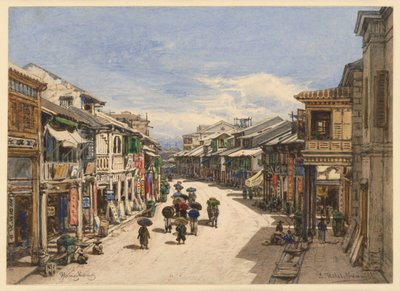 Ulice v Hongkongu od Eduard Hildebrandt