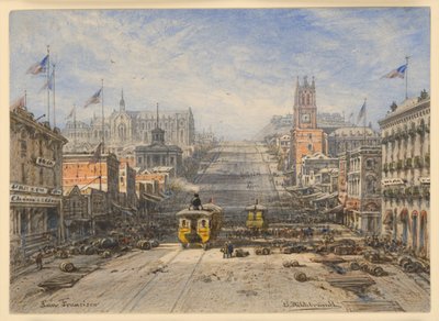 Ulice v San Franciscu od Eduard Hildebrandt