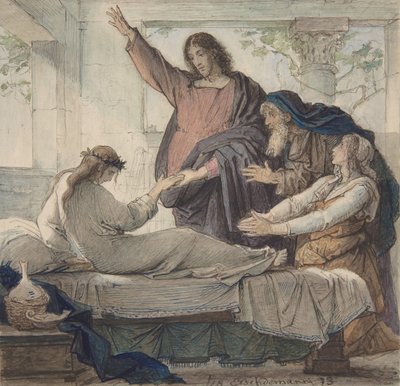 Vzkříšení dcery Jairovy, 1873. od Eduard Julius Friedrich Bendemann