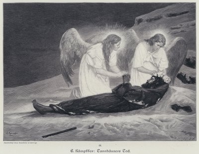 Smrt Tannhausera (rytina) od Eduard Kaempffer
