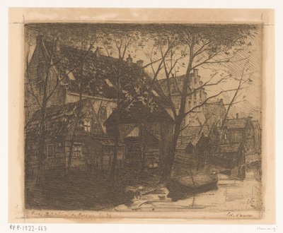 Zadní strany domů podél vody od Eduard Karsen (signed by artist)
