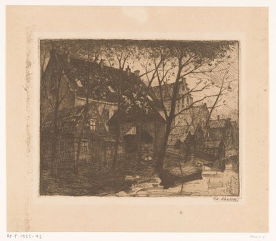 Zadní strany domů podél vody od Eduard Karsen (signed by artist)