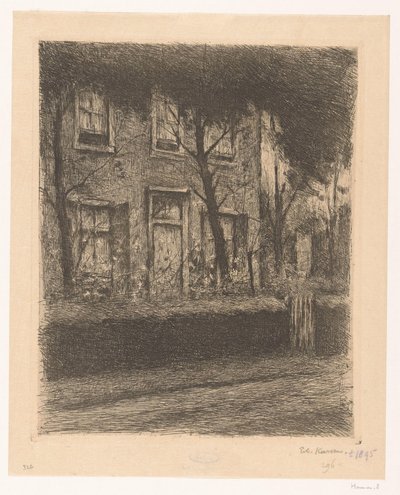 Předzahrádka domu s živým plotem od Eduard Karsen (signed by artist)