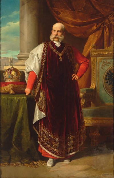 Portrét Františka Josefa I. Rakouska jako velmistra Zlatého rouna, 1891. od Eduard Lebiedzki