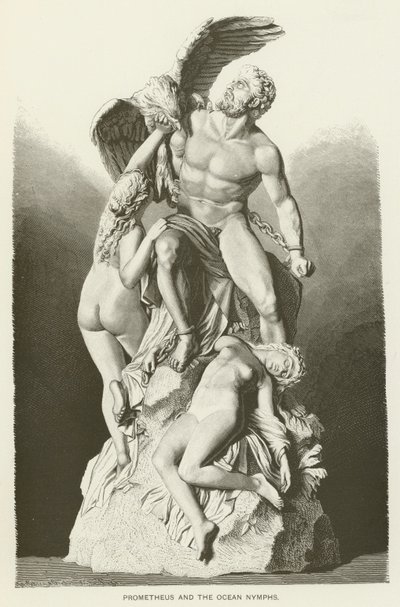 Prometheus a oceánské nymfy od Eduard Muller