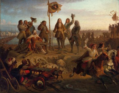 Princ Evžen posílá posla k císaři, který ho informuje o svém vítězství ..., asi 1860. od Eduard von Engerth