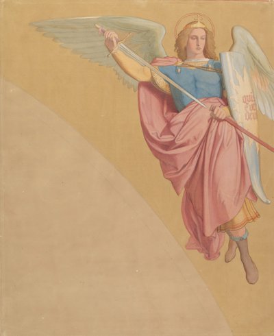Archanděl tasící meč, 1825-86. od Eduard von Steinle