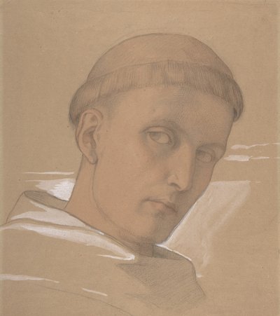 Studie hlavy sv. Augustina, k obrazu Madona s dítětem..., 1846. od Eduard von Steinle