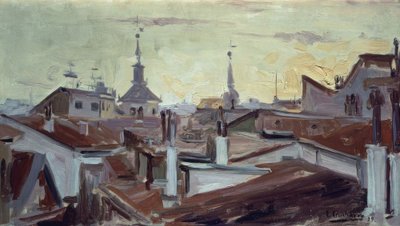 Madridské střechy od Eduardo Chicharro y Agüera