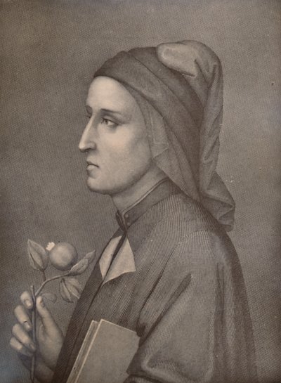 Dante Alighieri , italský básník, 19. století 1894 od Eduardo Chiossone