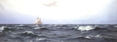Valkyrie II překračující Atlantik, kolem roku 1893 od Eduardo de Martino