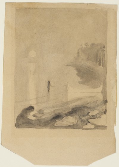 Loď přivázaná k molu, 1892 od Edvard Munch
