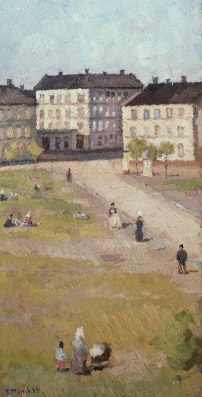 Odpoledne na náměstí Olava Ryese od Edvard Munch