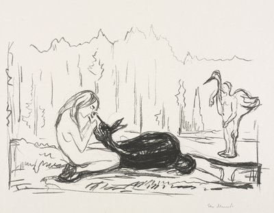 Alfa a Omega: Manželka Omega a osel od Edvard Munch
