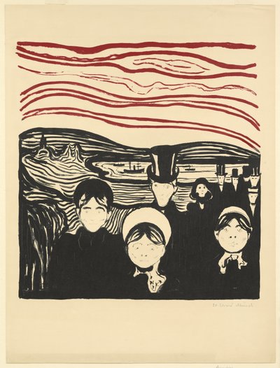 Úzkost, 1896 od Edvard Munch