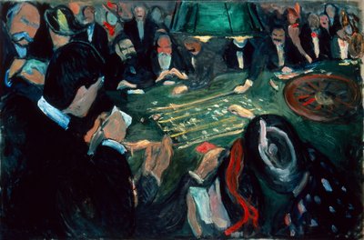 U ruletového stolu v Monte Carlu od Edvard Munch