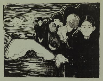 U smrtelné postele od Edvard Munch