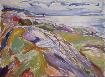 Pobřežní krajina, Hvitsten od Edvard Munch