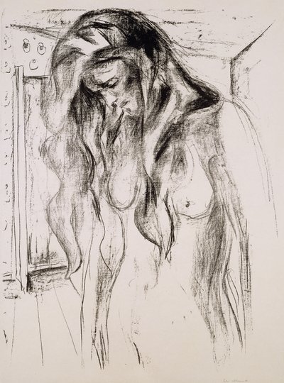 plačící dívka; plačící dívka od Edvard Munch