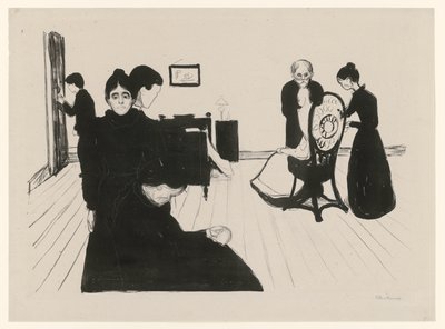 Smrt v nemocničním pokoji od Edvard Munch