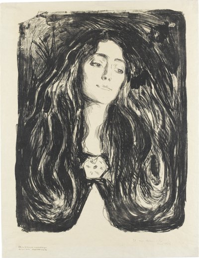 Brož. Eva Mudocci od Edvard Munch
