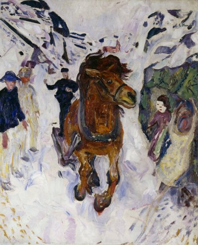 Cválající kůň od Edvard Munch