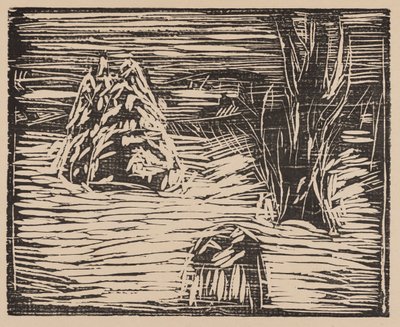 Zahrada ve sněhu I od Edvard Munch