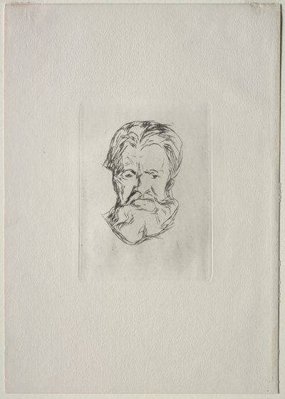 Hlava muže od Edvard Munch