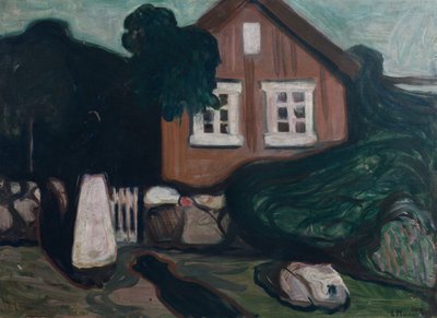 Dům v měsíčním světle od Edvard Munch