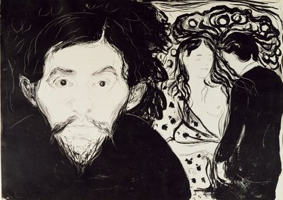 Žárlivost, 1896 od Edvard Munch