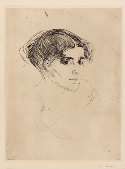 Ženská hlava od Edvard Munch