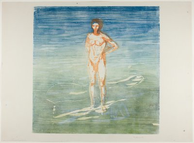 Muž koupání od Edvard Munch