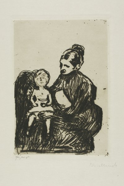 Zdravotní sestra s chlapcem / Matka a plačící dítě od Edvard Munch