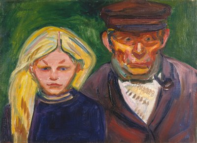 Starý rybář a jeho dcera od Edvard Munch