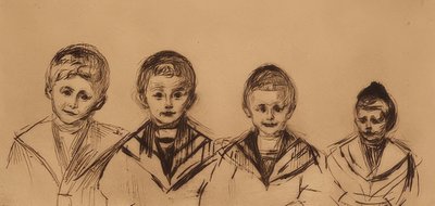 Portrét čtyř lipových chlapců. 1902 od Edvard Munch
